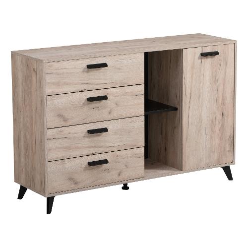 VIENNA Base Rovere e Nero (140cm) Mobile KIT