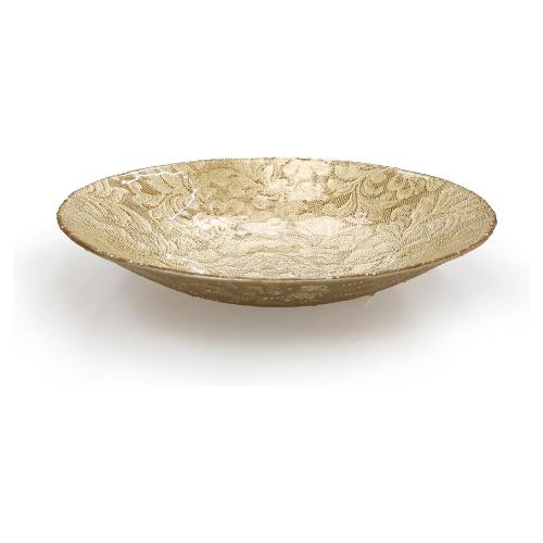 Centro tavola Vetro (40x40x2cm) ROMANTIC Oro 82029