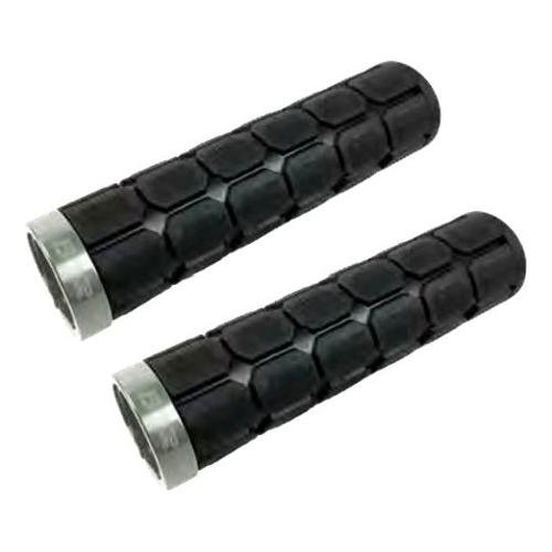 Manopole mountain bike Grip 2 pz B RACE Nero e Grigio KM049