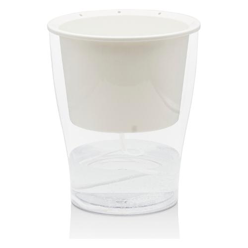 Vaso piante con riserva acqua Autoinnaffiante RAFFY trasparente (17,6x21,2 cm) 5101
