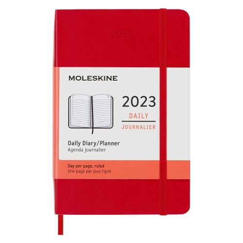 Agenda giornaliera 2023 12m Gen-Dic Pocket Soft 59652 Rosso (9x14 cm)