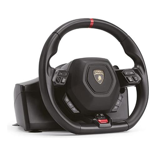 Volante e pedaliera simulatore guida MULTIPIATTAFORMA Lamborghini Black LA GA AC 13