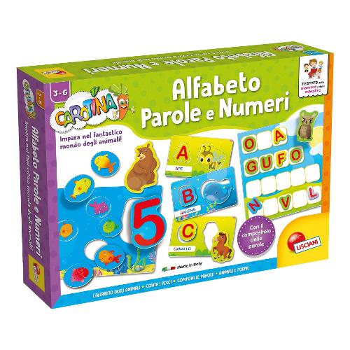 Gioco educativo Alfabeto parole e numeri CAROTINA 95148