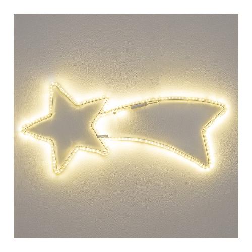 Stella cometa (L65 H28 cm) 1 gioco di luce (1pz) 196 luci - LED Bianco caldo IP44 64461