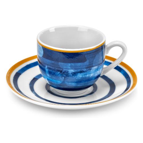 Set tazzine caffè con piatto 6 pz (100ml) BLUE MARINE Blu 55693