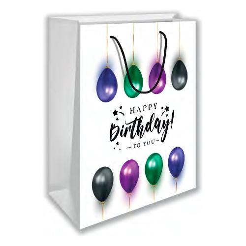 Shopper regalo (31,5x12x45 cm) Balloons Bianco PLB67