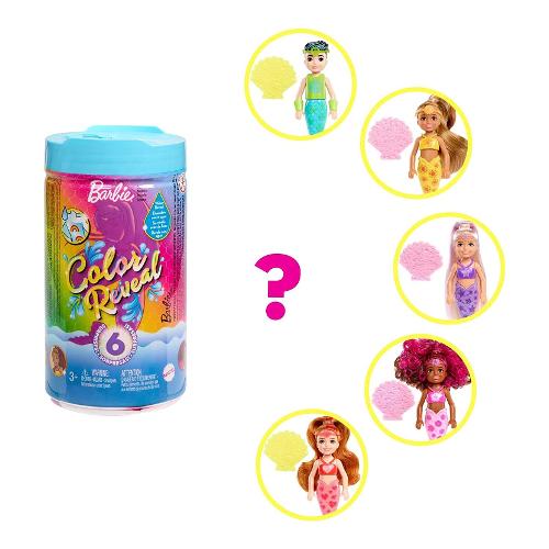 Bambola Mattel Chelsea Color Reveal Barbie colore assortito HCC75