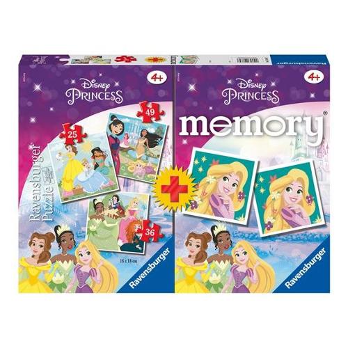 Puzzle 1x25 pz, 1x36 pz, 1x49 pz Memory Princess 4a+ (18x18cm) MULTIPACK 20864