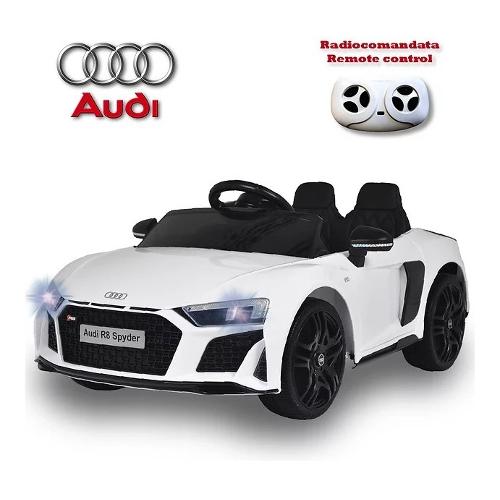 Auto elettrica R8 Spyder 12V RC (106x60cm) AUDI Bianco 1108 B