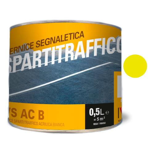 Vernice spartitraffico per segnaletica giallo barattolo 500 ml IVSACG 500