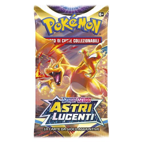 Carte gioco POKÉMON Busta 10 carte Spada e Scudo Astri Lucenti Assortito PKSS091CA10BU
