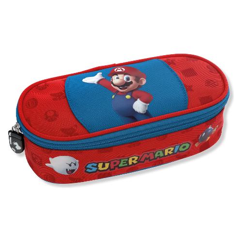 Astuccio con portapenne (22x9,5x6cm) SUPER MARIO Rosso e Blu 65069