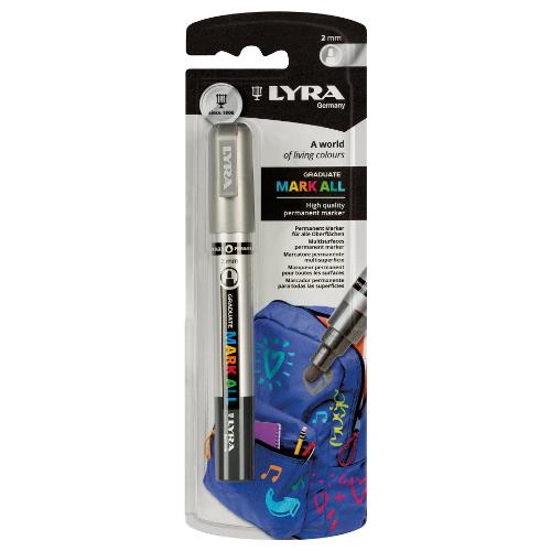 Pennarello indelebile Argento tratto Medio - 2,0 mm Graduate Mark All L6828001