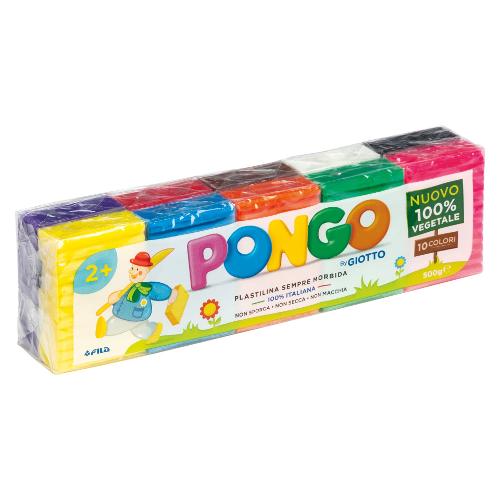 Pasta modellabile Pongo 10 panetti 50gr GIOTTO Colori assortiti F812700