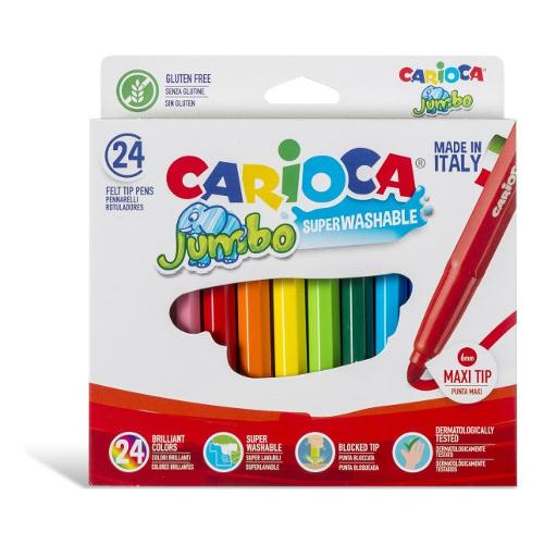 Pennarelli disegno maxi sezione ottagonale 24 pz tratto Grande JUMBO colori assortiti 40570