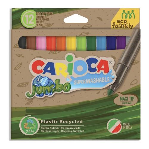 Pennarelli disegno maxi sezione tonda 12 pz tratto Grande ECO FAMILY colori assortiti 43101