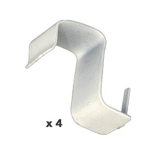 Set supporti bacchette tenda per infiissi Pvc 4 pz Bianco 49422