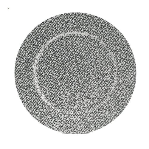Sottopiatto Plastica (33cm) Glitter TABLE MAT Argento 55315