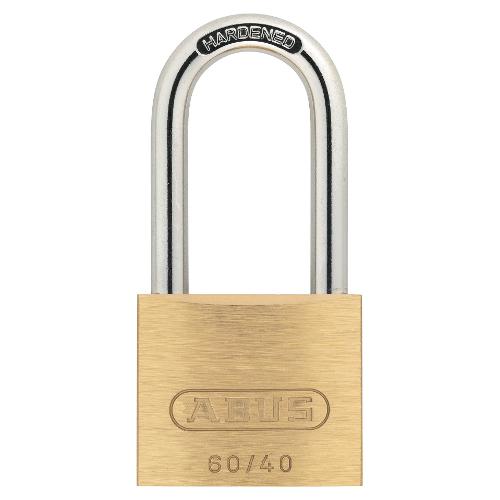 Lucchetto chiave con arco lungo SERIE 60 Ottone spazzolato 20x40h mm A32149