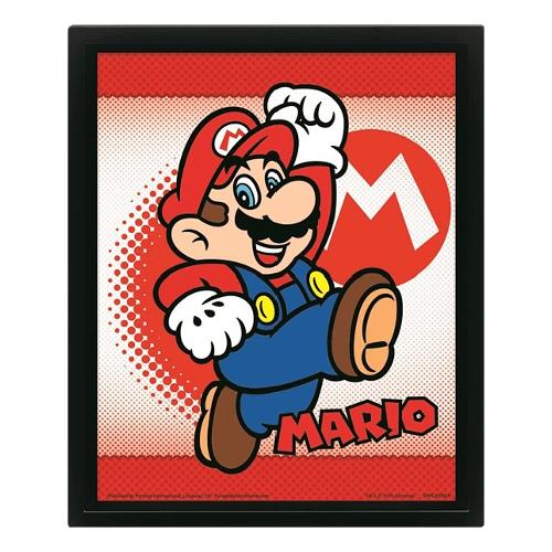 Poster 3D Super Mario Mario e Yoshi Double Face  - 