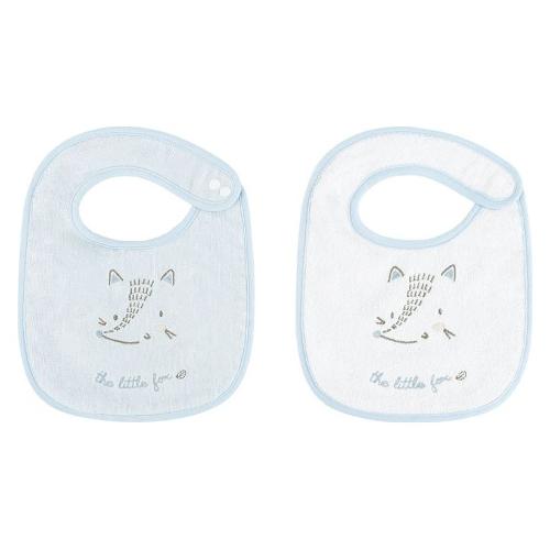 Set bavaglini 2 pz Little Fox Blue 31104010052