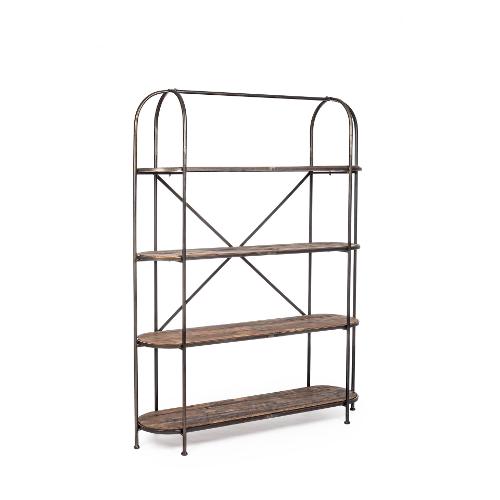 FABRIZIA PLUS Libreria Marrone anticato e Legno scuro (150 x 200 h cm) Mobile KIT
