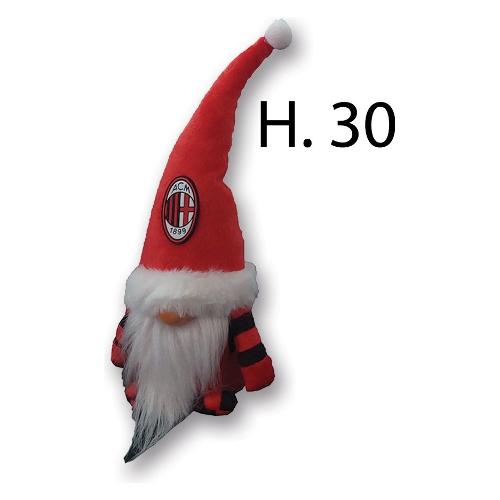 Peluche Gnomo (30cm) MILAN Rosso e Nero 7100 030 M001