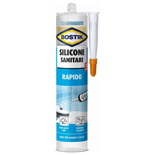 BOSTIK CARTUCCIA SILICONE NERO ML 280 ACETICO AMPIO SPETTRO