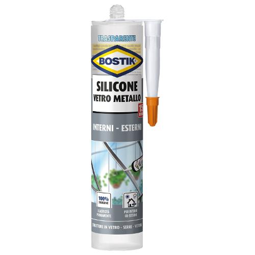 Silicone acetico Vetro e Metallo trasparente tubo cartuccia 300 ml D2432