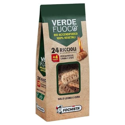 Accendifuoco VERDE FUOCO Riccioli 28 pezzi