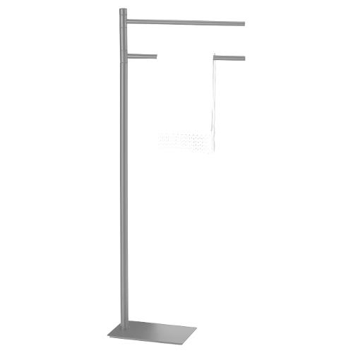 Piantana asciugamani a 2 bracci TRILLY Grigio (34,5x14x88 cm) TR31 08