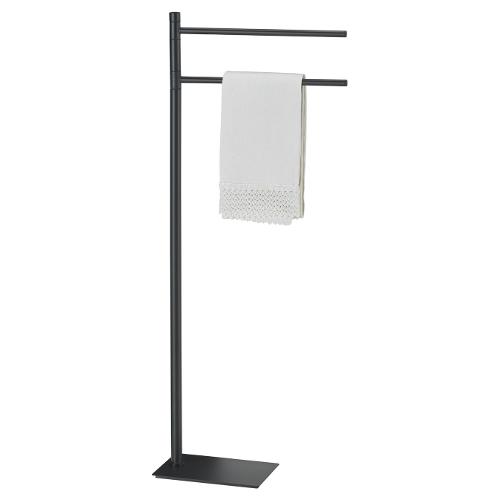 Piantana asciugamani a 2 bracci TRILLY Nero opaco (34,5x14x88 cm) TR31 14