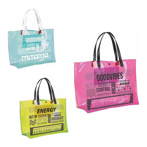 Borsa mare plastica riciclabile 100% (45x15x36cm) SUMMER BAG 63610