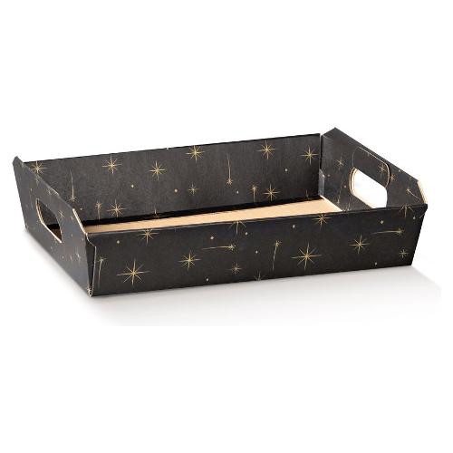 Scatola regalo Cesto Natalizio COSTELLATION Nero (40x30x12 cm) 38905