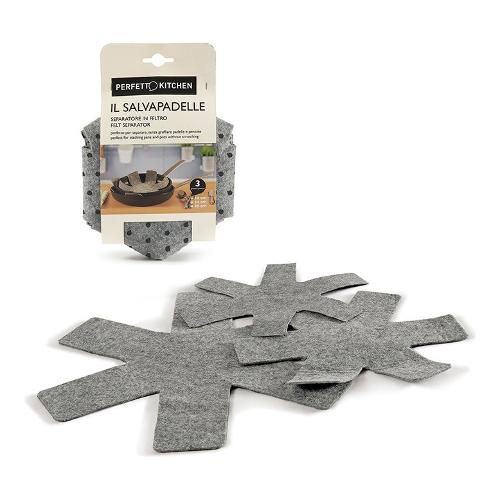 Set salvapadella 3 pz 30, 34 e 38 cm Grigio 29014