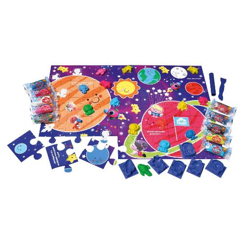 Pasta modellabile Model & Puzzle Galaxy Educagioca 10 salsicciotti 50gr e accessori DIDÒ F361100