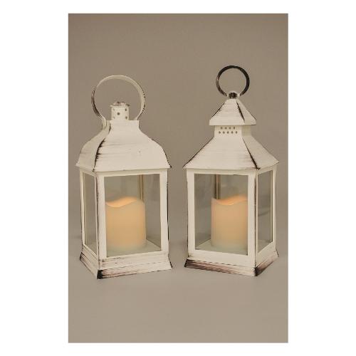 Lanterna plastica (24cm) con candela Led Assortito D2085