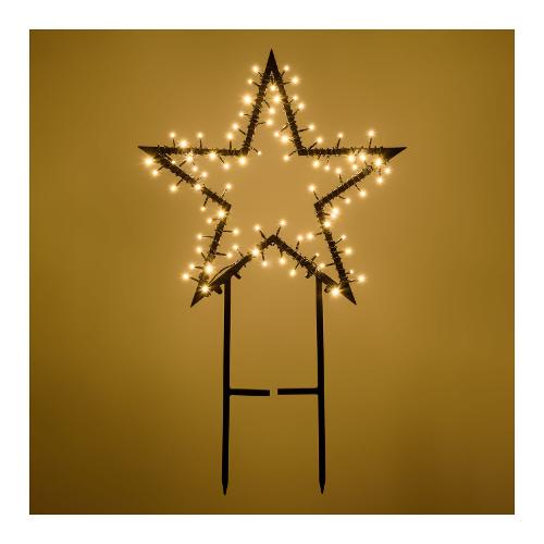Stella (D55 cm) 8 giochi di luce (1pz) 80 luci - LED Bianco caldo IP44 69350