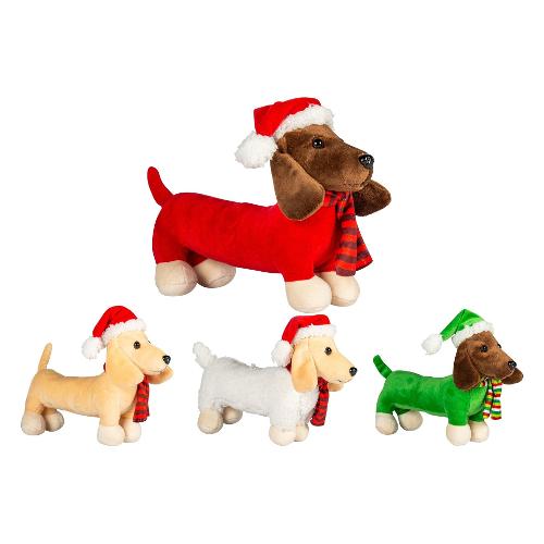 Peluche Cane Bassotto Natalizio (27cm) PELUX Assortito 83489