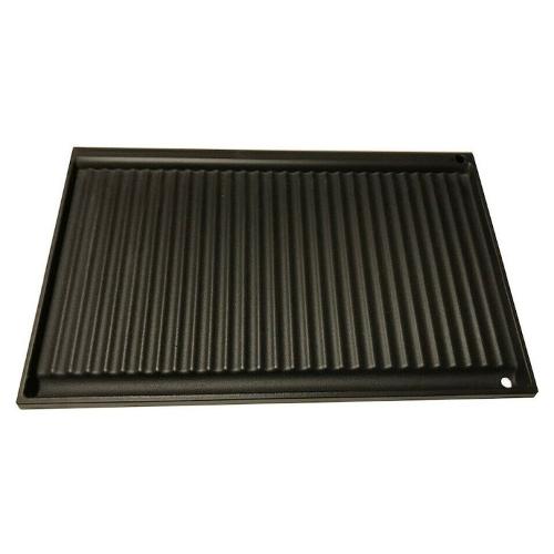 Piastra ghisa Reversibile Liscia e Rigata Nero (59,5x38x3 cm) 366