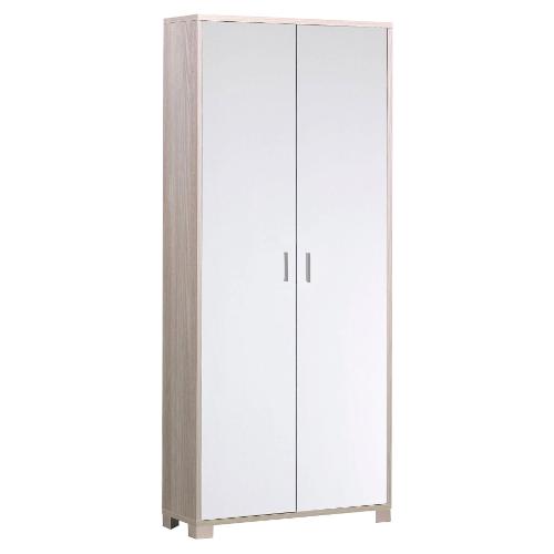 QUADRANTE 747k Armadio 2 Ante battenti Olmo chiaro e Bianco fiammato (85cm) Mobile KIT