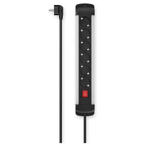 Presa filtrata 6 posti Con Interruttore Black e Silver 00223104
