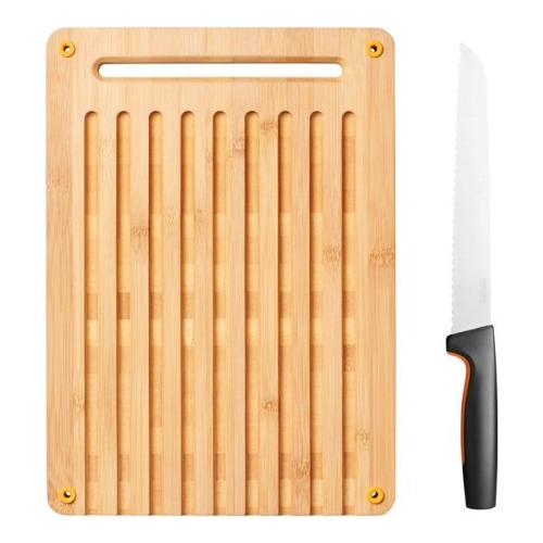 Set Coltello da Cucina e Tagliere-Vassoio in legno di Olivo - I