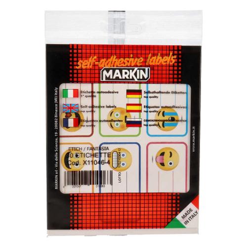 Set etichette adesive per libri e quaderni (70x37mm) 5 ff da 6 pz MARKIN Fantasy X11046 4