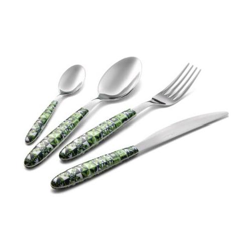 Set posate tavola 24 pz Inox VERO Verde P13BVRIC 36