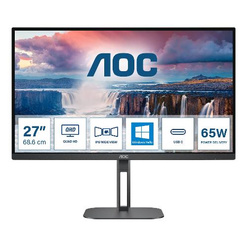 Monitor 27" ( LED 2K 1440p 75Hz ) Qhd Pivot Black Q27V5N BK