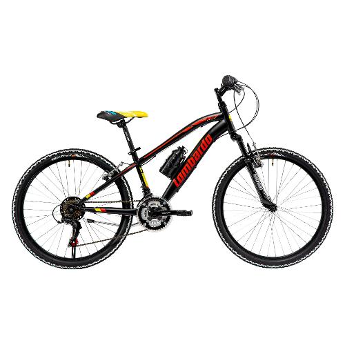 Mountain Bike acciaio ( 18 vel ) 24" TROPEA Nero e Rosso DY2403