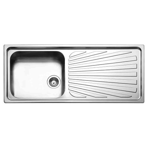 Lavello 1 vasca (116x50cm) TORINO Inox Spazzolato TO1161IRBC