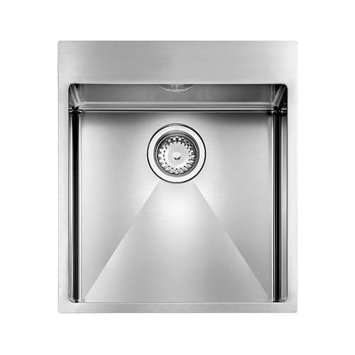 Lavello 1 vasca (45x50cm) FILORAGGIATO MIX Inox Satinato 012043 X1 01 2018