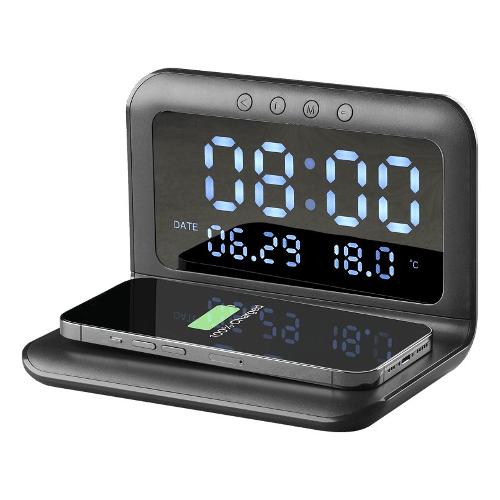 Caricabatterie SMART CLOCK Black 15W WIRELESSCLOCKK